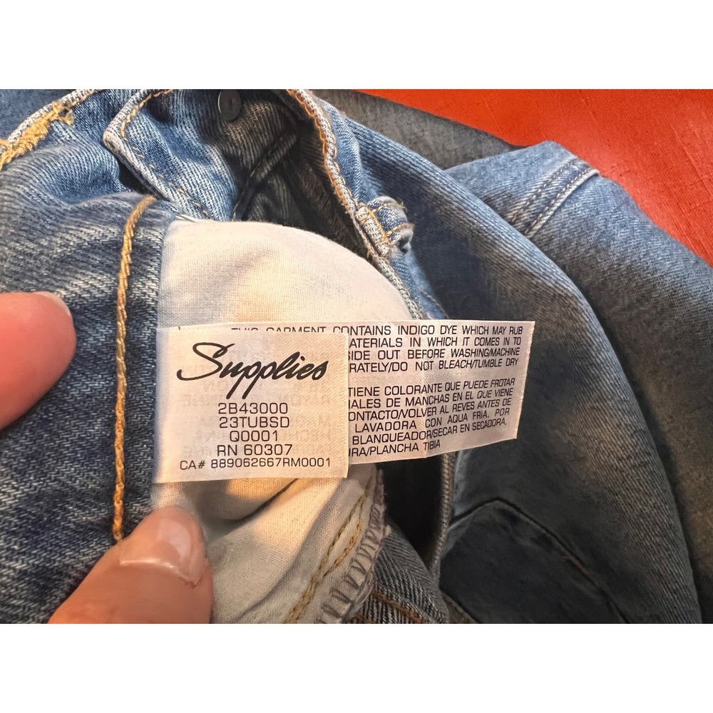 Supplies by Union Bay Denim Maxi Skirt Medium Wash Front Slit Size 2 26W 2B43000 - Picture 7 of 7